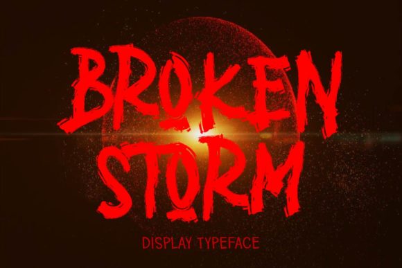 Broken Storm: A Versatile Display Font for Creative Branding