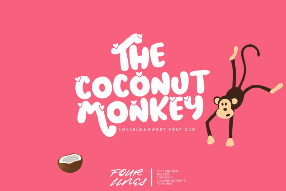 Coconut Monkey: A Bold and Colorful Display Font for Web Design