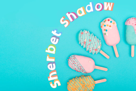 Explore Sherbet Shadow Duo: A Vibrant Font for Creative Branding