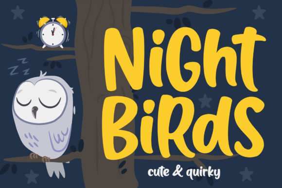 Night Birds: A Friendly Display Font for Editorial Design