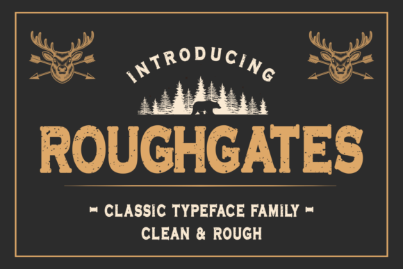 Roughgates: A Bold and Chunky Display Font for Standout Designs