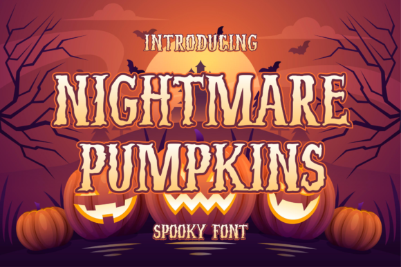 Spooky and Bold: Nightmare Pumpkins Font for Crafters